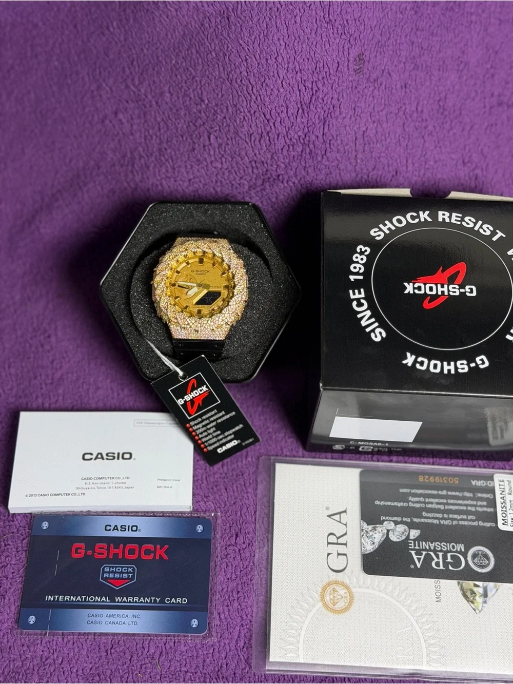 Casio G-SHOCK Men's Gold Digital Watch with Black Accents
